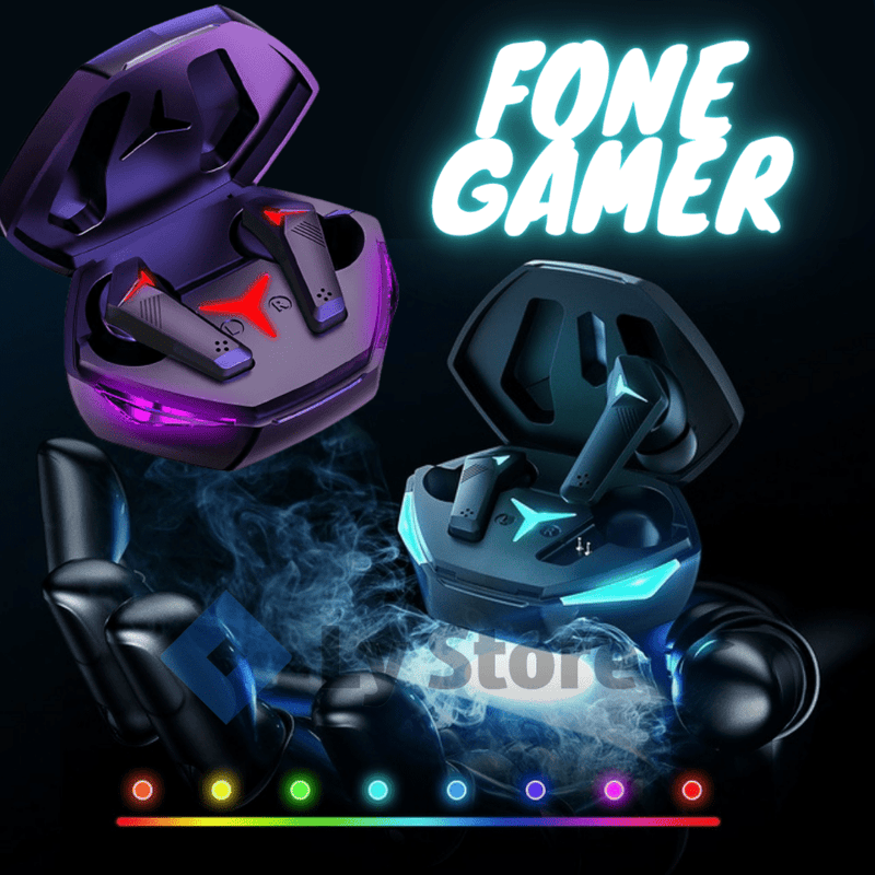 Fone Gamer Profissional com LED TWS X15 Bluetooth 5.3