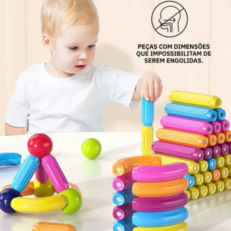 Brinquedo Magnético Criativo - Blocos Educacionais | Building Blocks