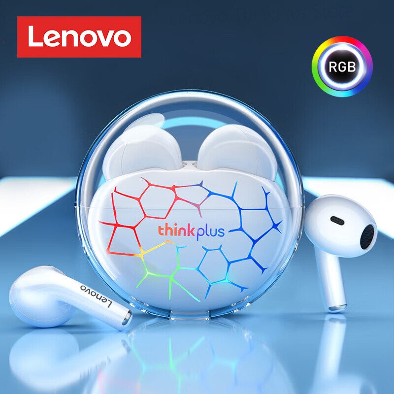 Lenovo-LP80 Pro Fones De Ouvido Sem Fio Bluetooth Com Luzes RGB